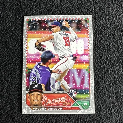 2023 Topps Holiday Metallic #H107 Vaughn Grissom RC Atlanta Braves - Image 1 of 2
