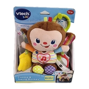 VTech Cuddle and Swing Monkey Multicolor Cuddly Plush Monkey 0-2 years NIB - Picture 1 of 5