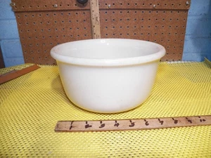 Vintage HAMILTON BEACH 9" Milk Glass Mixing Bowl; Racine, Wisconsin - Picture 1 of 7