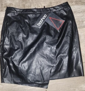 Damen-Minirock Größe USA 8 Größe 12 UK Pleather neu mit Etikett - Bild 1 von 4