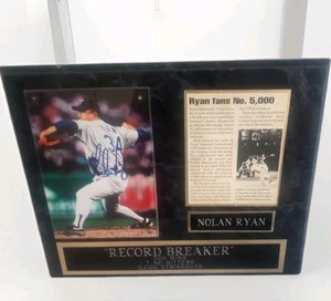 Signierte Nolan Ryan Authentic Autogramm Plakette mit Zertifikat Original - Bild 1 von 8