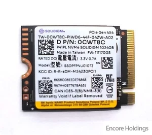 Dell (Solidigm SSDPFPNU010TZ) Unità a stato solido 1 TB - M.2 2230 - NVMe - CWT8C - Foto 1 di 1