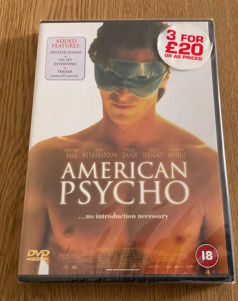 American Psycho DVD New & Sealed UK Release Christian Bale Reese Witherspoon - Image 1 of 2