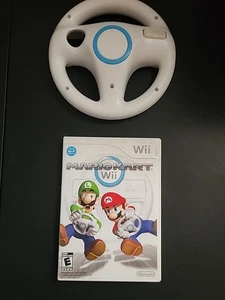 Mario Kart Wii (Nintendo Wii, 2008) Complete with 1 Wii Wheel, Tested - Picture 1 of 4
