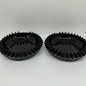 "Juego de 2 ceniceros negros de 5,5"" con tiara de vidrio Indiana vintage" - Imagen 1 de 14