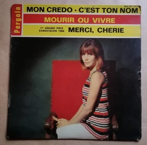 LYDIE ENAULT Mon Credo / MARC MICHELOS Merci Chérie 7" EP Cover Eurovision 1966 - Picture 1 of 2