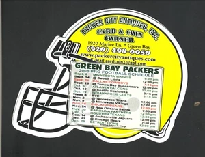 Casco troquelado Green Bay Packers 2008 imán horario Packer City antigüedades - Imagen 1 de 1