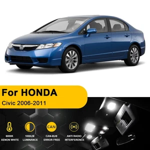 White Interior + License Plate LED Lights Package Kit Fits Honda Civic 2006-2012 - Bild 1 von 11