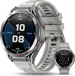 GPS Smartwatch Uomo BT12-1,43" AMOLED Rugged Smart Watch Impermeabile Con Chiama - Foto 1 di 12