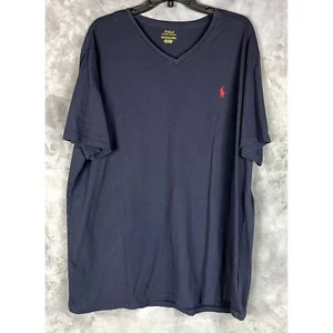 POLO Ralph Lauren Mens Navy Blue V-Neck T-shirt sz XXL (13115) - Picture 1 of 3