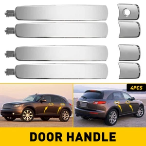For Nissan Murano Rogue Infiniti FX35 FX45 Chrome Set 4pcs Outside Door Handle - Picture 1 of 7