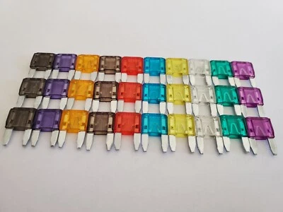 30pcs Mini Blade Fuse Set 2A 3A 5A 7.5A 10A 15A 20A 25A 30A 35A Car Truck Etc.. - Image 1 of 4