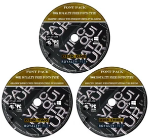 300K Czcionki royalty free Type Pack Projekty graficzne Prezentacje internetowe Publikowanie CD - Zdjęcie 1 z 4