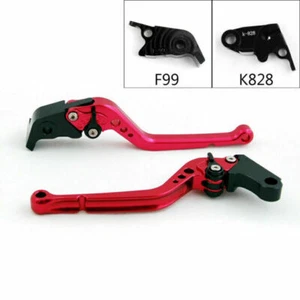 Long Brake Clutch Levers For Kawasaki ZX10R / RR / KRT 2016-2017 Red T9 - Picture 1 of 5