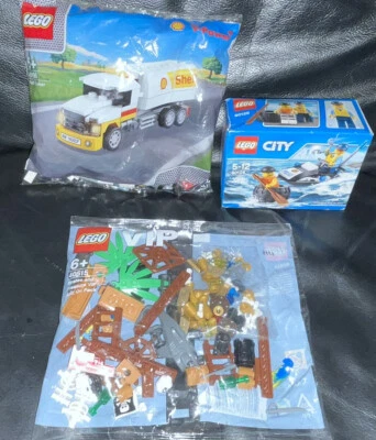 LEGO COMPLETE SETS 40196 SHELL TANKER, LEGO CITY 60126 TIRE ESCAPE AND VIP 40515 - Image 1 of 4
