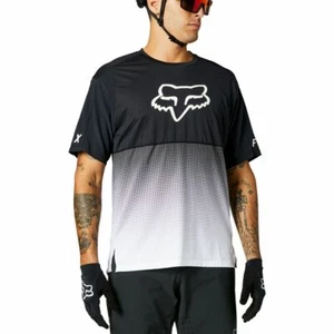 Fox Racing Flexair s/s Short Sleeve Jersey Black/White - Picture 1 of 4