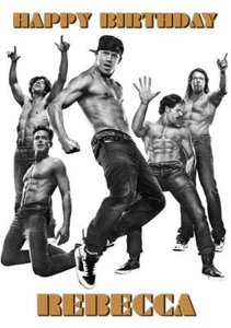 PERSONALISIERTE CHANNING TATUM GEBURTSTAG ZU JEDEM ANLASS GRUSSKARTE - Bild 1 von 3