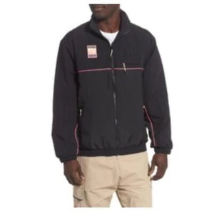 ADIDAS ORIGINALS MEN'S ADIPLORE BLACK PINK NEON ZIP UP NYLON TRACK TOP JACKET - Picture 1 of 15