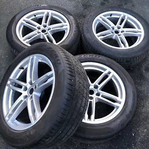 Set of four 19 inch Genuine Silver Porsche Macan alloys+tyres 5mm - Picture 1 of 9