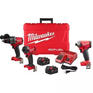 Milwaukee Hammer Drill + Impact Driver Combo Kit 18V Cordless w/ SURGE Impact - Picture 1 of 11