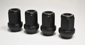 M12 x 1.5, 21mm Hex Alloy Wheel Nuts in Black for Kia cars. Set of 4. - Foto 1 di 1