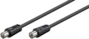 Cable de antena 0,5 m coaxial doble blindaje negro #k718 - Imagen 1 de 1