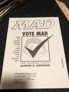 MAD Magazine Vote Mad The Moron Party #389 October 2000 - Picture 1 of 22