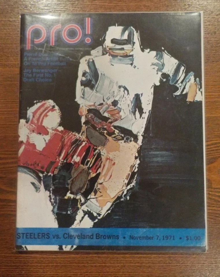 1971 PITTSBURGH STEELERS CLEVELAND BROWNS THREE RIVERS STADIUM PROGRAM  - Image 1 of 1