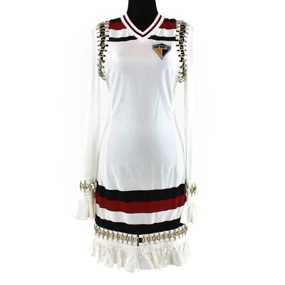 Burberry белое серебро золото кольцо пирсинг в полоску SW1 футбол Джерси платье S новый - Изображение 1 из 4