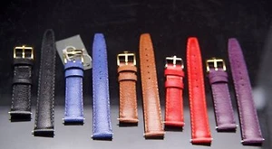 New Gucci 14 MM Lizard Grain - Genuine Leather Watch Band - SHORT - Your Choice - Picture 1 of 2