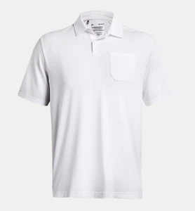 NWT Men’s Small Under Armour White Performance Pocket Polo Shirt 1383155 $65 - Picture 1 of 8