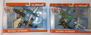 Matchbox Sky Buster - 2 Sets (W/ 4X Aircraft In Each Set ) Military & Civil NEW