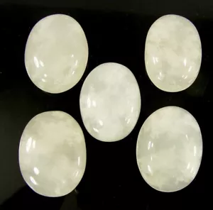 Lote de 5 piezas de piedras preciosas sueltas de piedra lunar natural de 159,15 quilates cabujón 22-24 mm - 1090 - Imagen 1 de 3