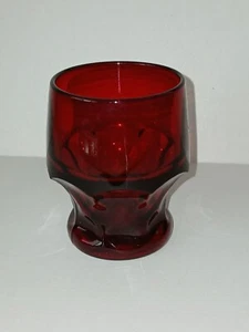 Vintage Anchor Hocking Georgian Honeycomb Ruby Red 3" Drinking Glass - Picture 1 of 6