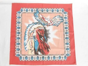 Vintage Indianer Kopfschmuck Bandana Southwestern Adler Schal Handarbeit in USA  - Bild 1 von 12