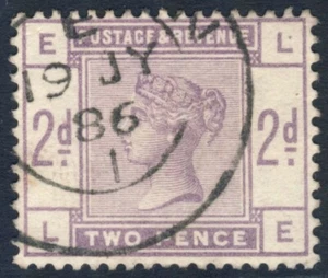 GREAT BRITAIN 1884 SC 100, SG 189 F Legible CDS 4 Margin cv$155.00 *Bay Stamps* - Picture 1 of 2