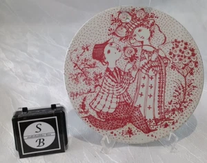 Plato de pared A24/34-9 Björn Wiinblad Nymölle Denmark junio ROSER Ø 15 cm rojo - Imagen 1 de 3