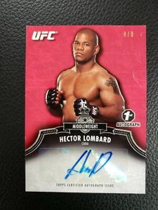 2012 Topps UFC Bloodlines Fighter Autograph Red #AHL Hector Lombard Auto 4/8 - Picture 1 of 2