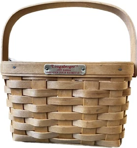 Longaberger 1999 Dresden Tour Basket Signed with Swinging Handle RARE HTF - Picture 1 of 4