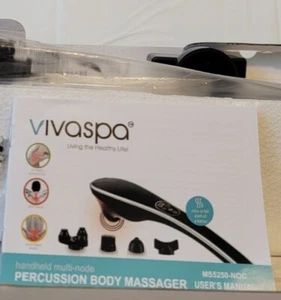 Masajeador corporal de tejido profundo de percusión multimodo portátil Vivaspa nuevo - Imagen 1 de 4