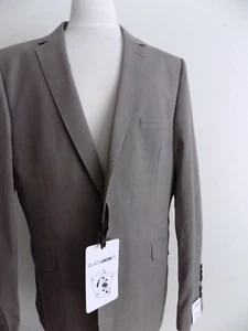 NEW THEBLACKJACKET jacket Only AU Size 56 R Solid Taupe US Sz 46 Fine Men's - Picture 1 of 7