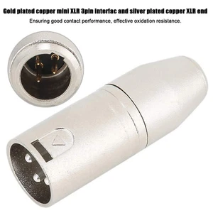 XLR Male to 3 pin Mini XLR Male Adapter Audio Mic Microphone Adapter Connector - Picture 1 of 8