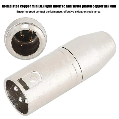 XLR Male to 3 pin Mini XLR Male Adapter Audio Mic Microphone Adapter Connector - Image 1 of 4