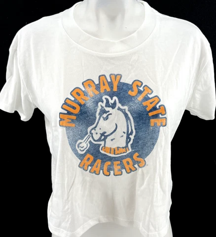 NEW Murray State MSU Racers Alternative White Cropped SS Shirt Womens M Cover
