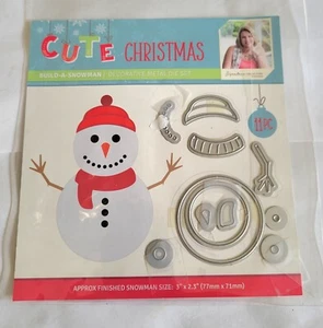 Crafters Companion Carino Natale Costruisci un Pupazzo di Neve Decorativo Metallo Die Set - Foto 1 di 6