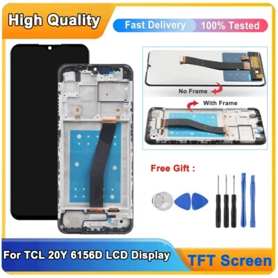 Screen Replacement For TCL 20Y 6156D TFT LCD Display Touch Digitizer Assembly - Bild 1 von 4