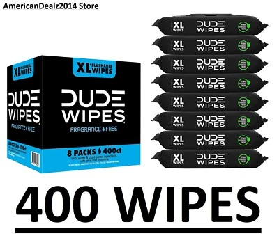 DUDE Wipes, Flushable Wipes, Extra Large and Fragrance-Free Wipes (400 ct.) - Image 1 of 4