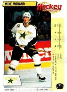 1992-93 Panini Stickers French #91 Mike Modano