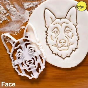 German Shepherd Face cookie cutter |dog rescue police dogs Deutscher Schäferhund - Picture 1 of 7
