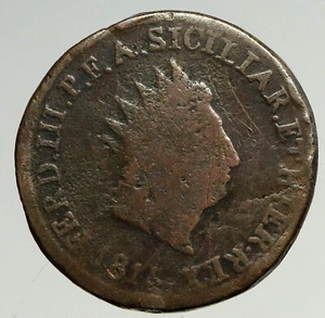 1815 ITALY Italian States SICILY King Ferdinad III ANTIQUE 10 Grani Coin i94596 - Picture 1 of 3